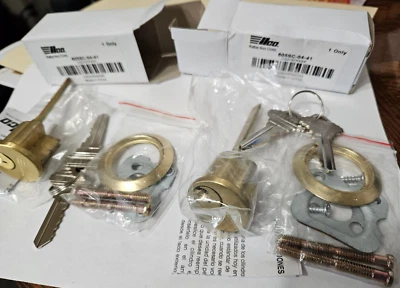 2 pack "605-SC-04-41" Kaba Ilco 605 Series 5 Pin Replacement Rim Cylinder Brass