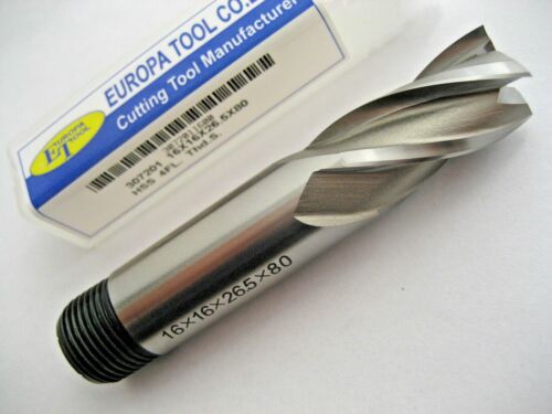 16mm END MILL BOTTOM CUTTING HSS 4 FLUTED EUROPA TOOL CLARKSON 3072011600  P64 - Picture 1 of 9