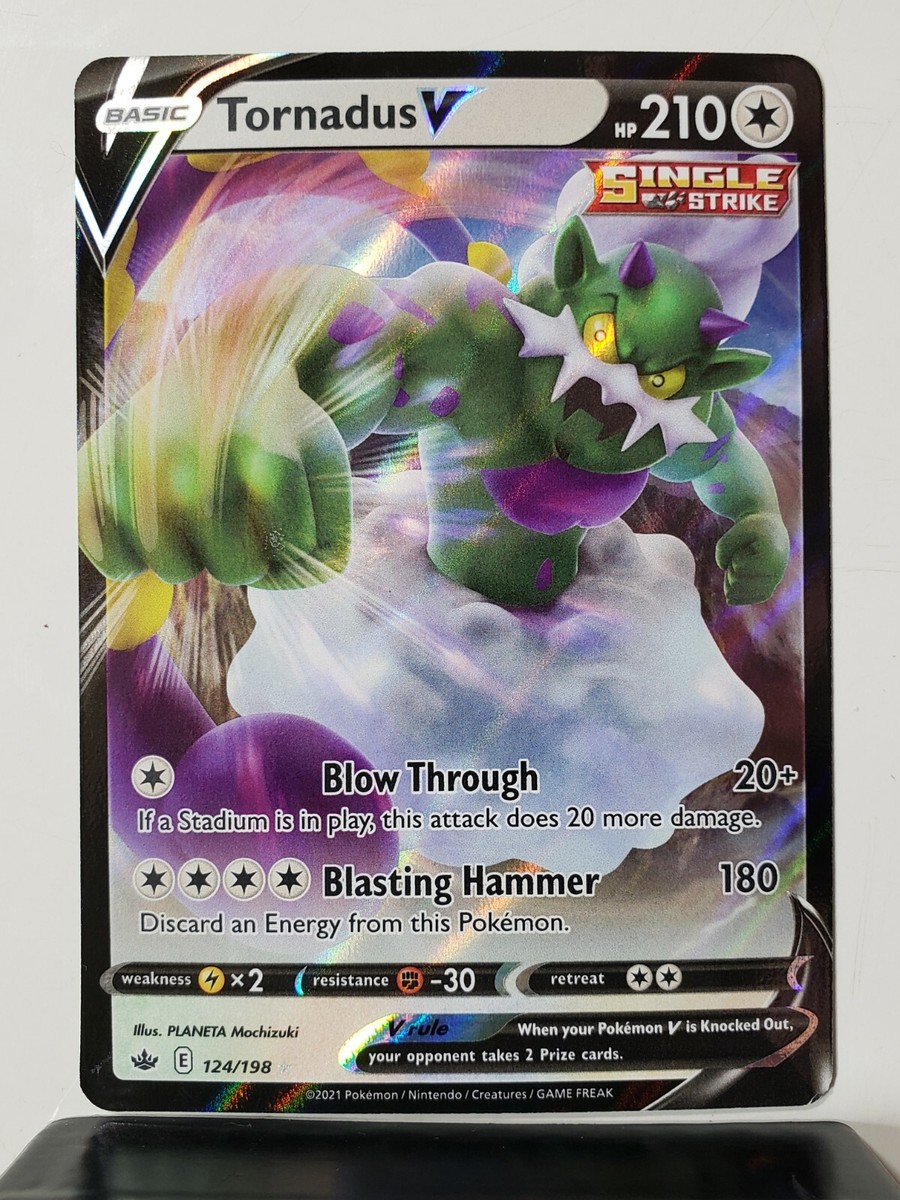 HOLO Tornadus V 124/198 NM / M Chilling Reign Pokemon Card $2