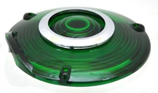 Back of Cab Lens Replacement 4" Green with Chrome Ring Plastic 3 Hole GG#86722