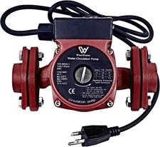 WiseWater 110V Circulation Pump, 130W 13 GPM Hot Water Recirculating Red-1" 