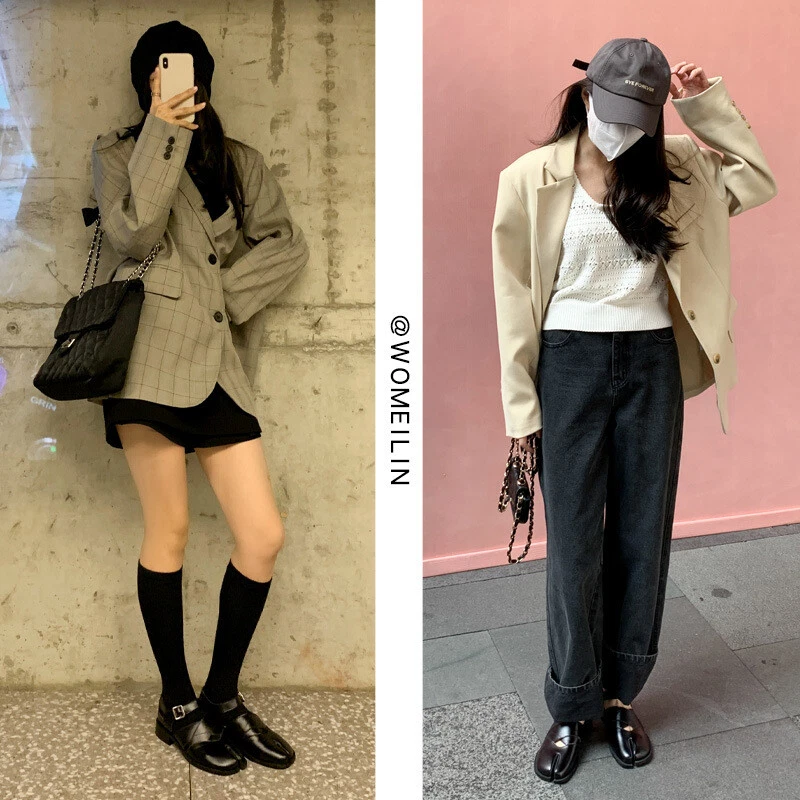 Zapatos de cuero Tabi con punta dividida para mujer negros Mary Jane diseño hueco para mujer Foto 4 de 4