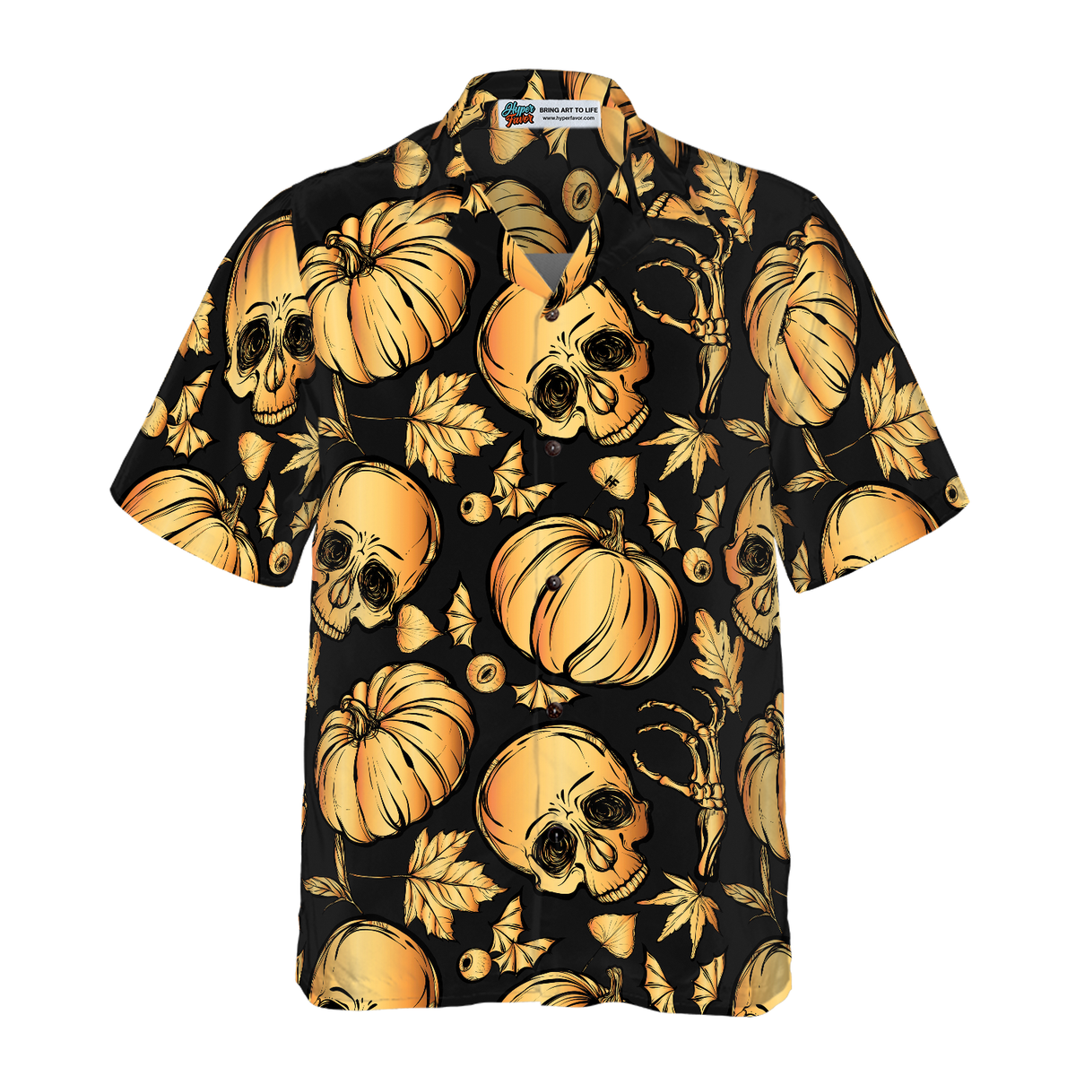 Pumpkin Skull Halloween Hawaiian Shirt For Men And Women