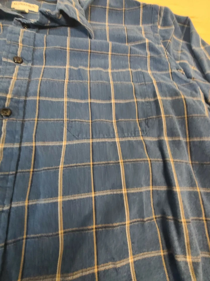 St. John's Bay Dress Shirt Mens Size XL Blue Multicolor Plaid Long Sleeve - Image 2 of 4
