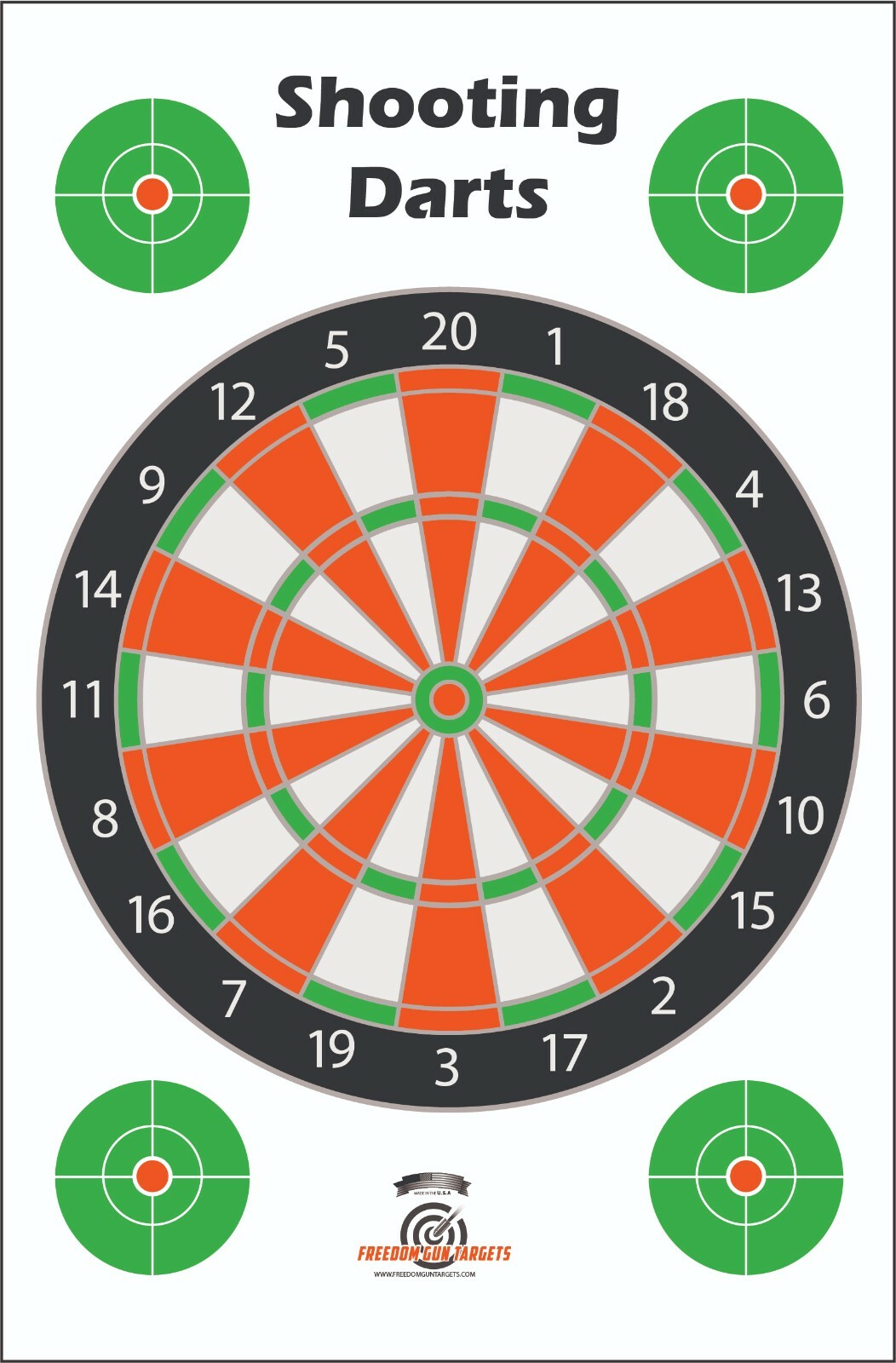25x 23"x35" Freedom Gun Targets Dart Board Shooting Game Target. – ASA  College: Florida
