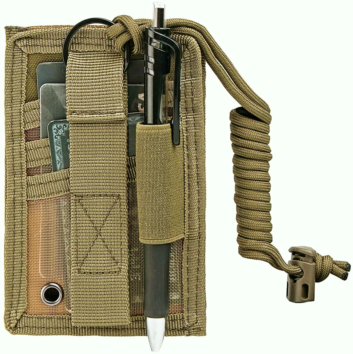 2PC Tactical ID Card Holders Hook&Loop Patch Badge Organizers - Neck Lanyard HOT