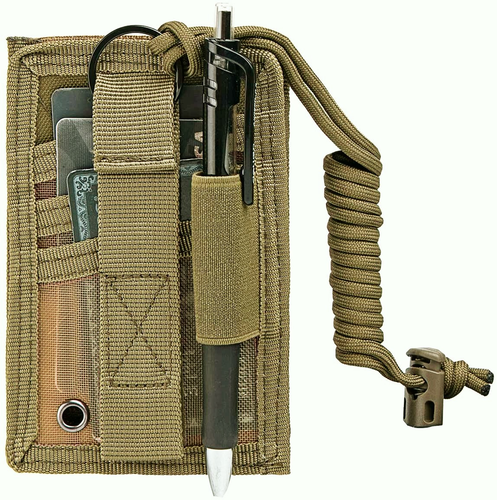 Bolsa táctica para tarjetas de crédito de EE. UU. Portatarjetas de identificación Bolsa de gancho y bucle con cordón para el cuello - Imagen 14 de 15