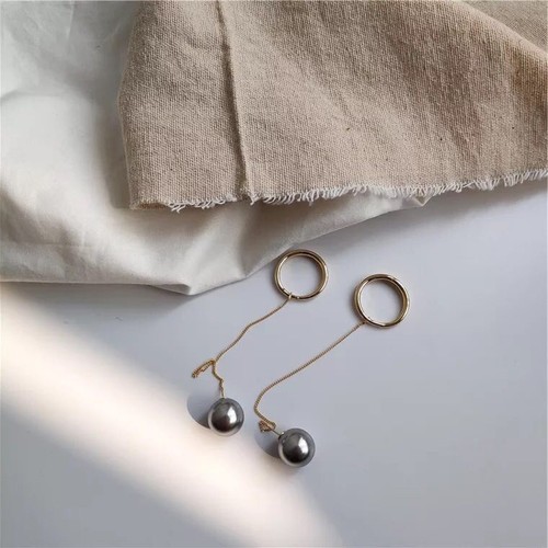 NEW Fashion Pearl Earrings Silver With Gold Plated - Picture 2 of 3