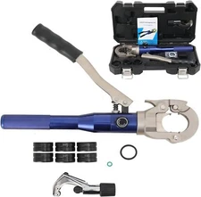 Copper Tube Fittings Hydraulic Pipe Crimping Tool with 1/2",3/4" and 1" Jaw