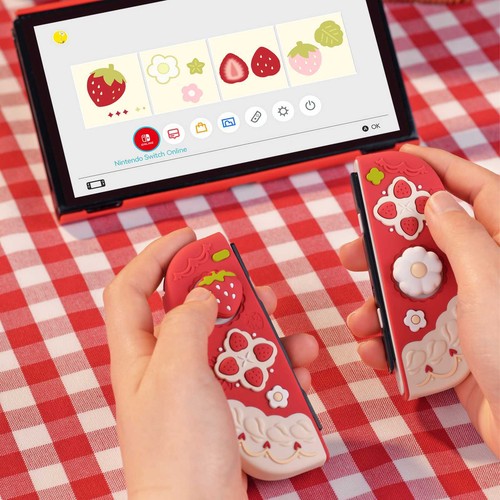 GeekShare Protective Case for Nintendo Switch / OLED & Joycon Cover Strawberry - Picture 13 of 19