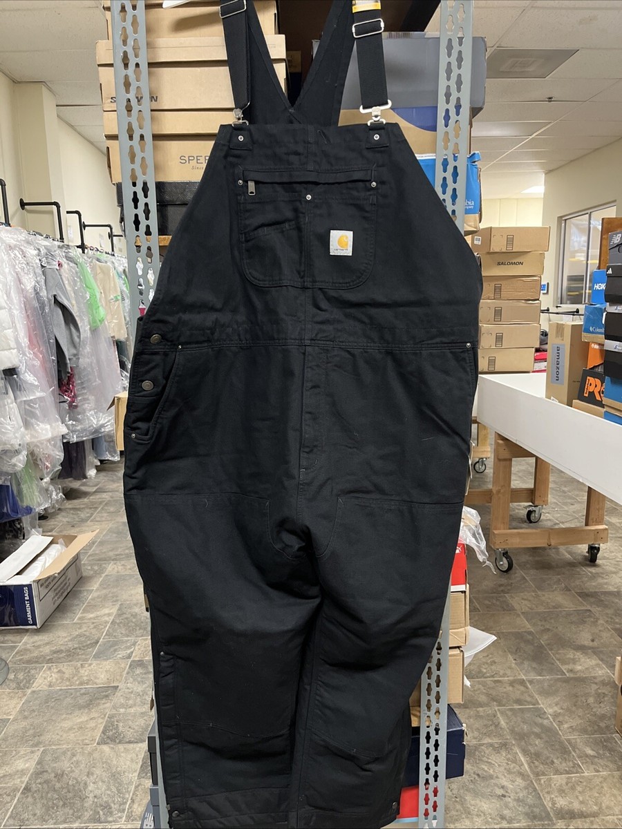 Carhartt Men's Bib Black Overalls, Size 4XL Short | eBay