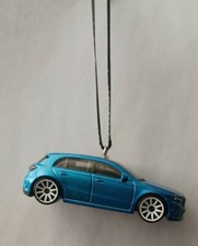 19 Mercedes-Benz A Class Custom Christmas Car Ornament 1/64 Die-cast Blue