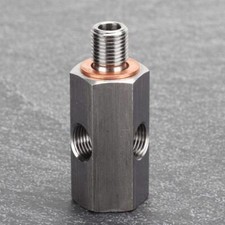 Stainless 18 Bspt Oil Pressure Sensor Tee To Two Npt Adapter Turbo Feed Line Stainless 18 Bspt Oil Pressure Sensor Tee To Two Npt Adapter Turbo Feed Line