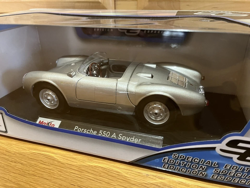 Maisto Escala 1:18 Porsche 550 A Spyder Edición Especial Diecast Modelo Clásico Foto 3 de 4