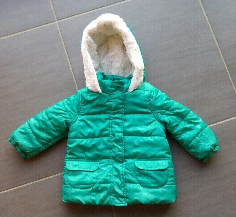 Veste Manteau Fille 6 mois Marque Orchestra Verte avec motifs