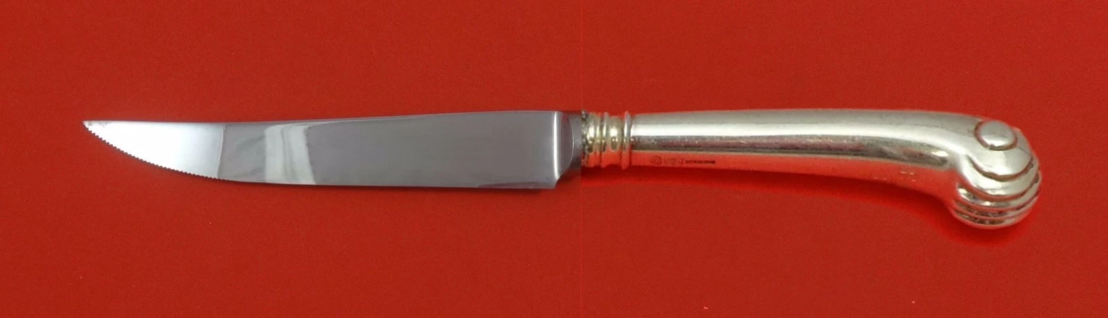 Onslow by Tuttle Sterling Silver Steak Knife HHWS Serrated Custom 8 1/2"