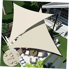  16'x16'x16' Waterproof Sun Shade Sail Triangle Canopy 16' x 16' x 16' Beige