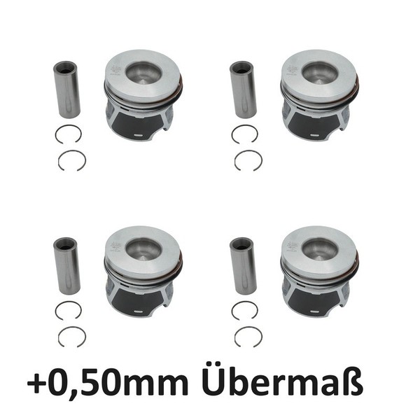 Kolben Set +0,50Mm ÜBermaß FüR VW 2.0 TDI 03G107065J BKD BMN Ø81,51Mm-image