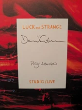 David Gilmour SIGNED BOOK Luck and Strange UK FIRST EDITION Hardcover 