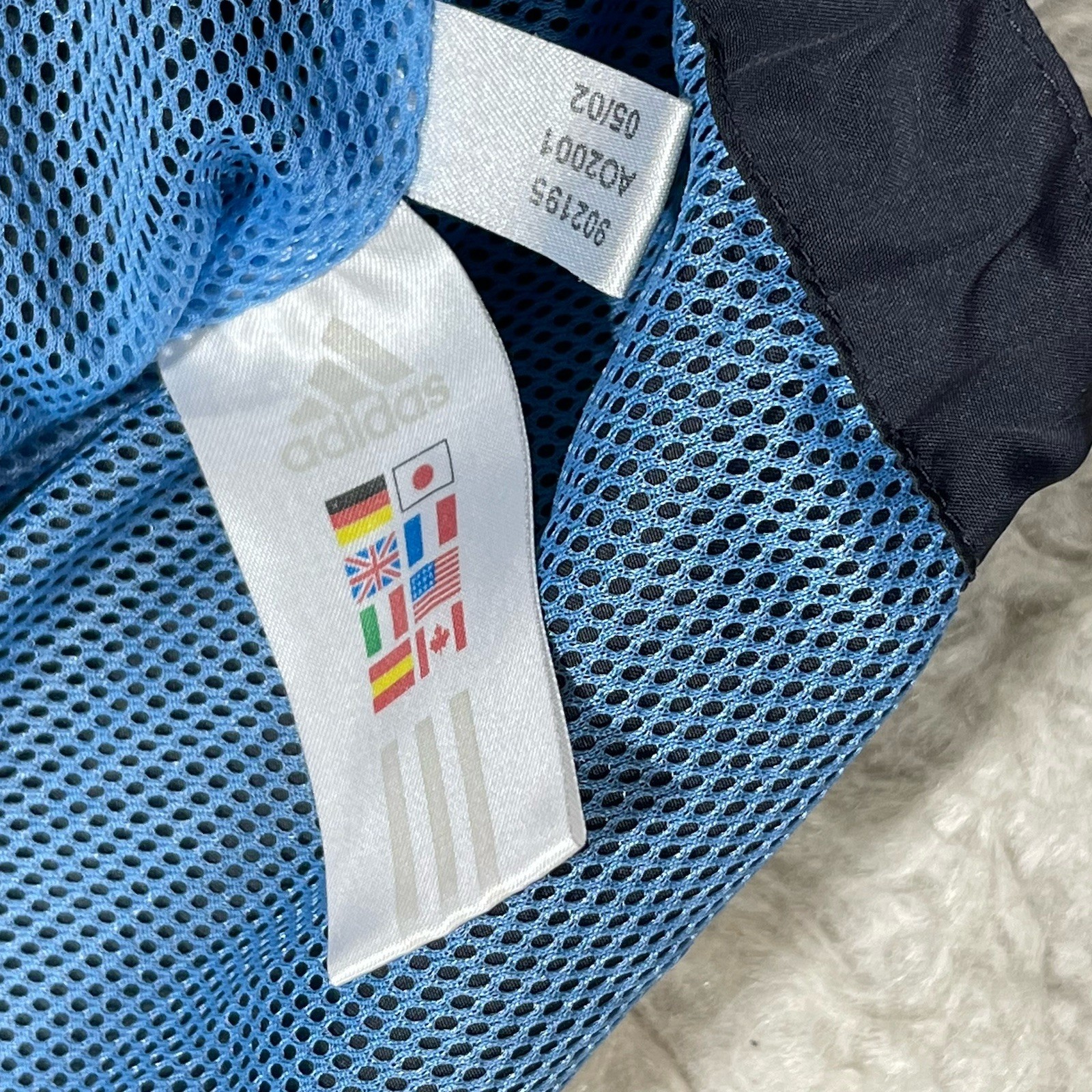 Adidas Pullover Windbreaker Jacket Snap Button Bl… - image 8