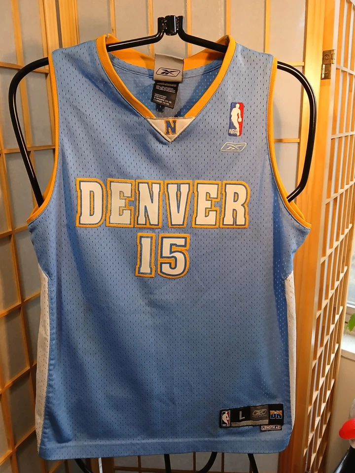 Vintage Carmelo Anthony Denver Nuggets Reebok Jersey armpit to armpit 16in - Image 2 of 4