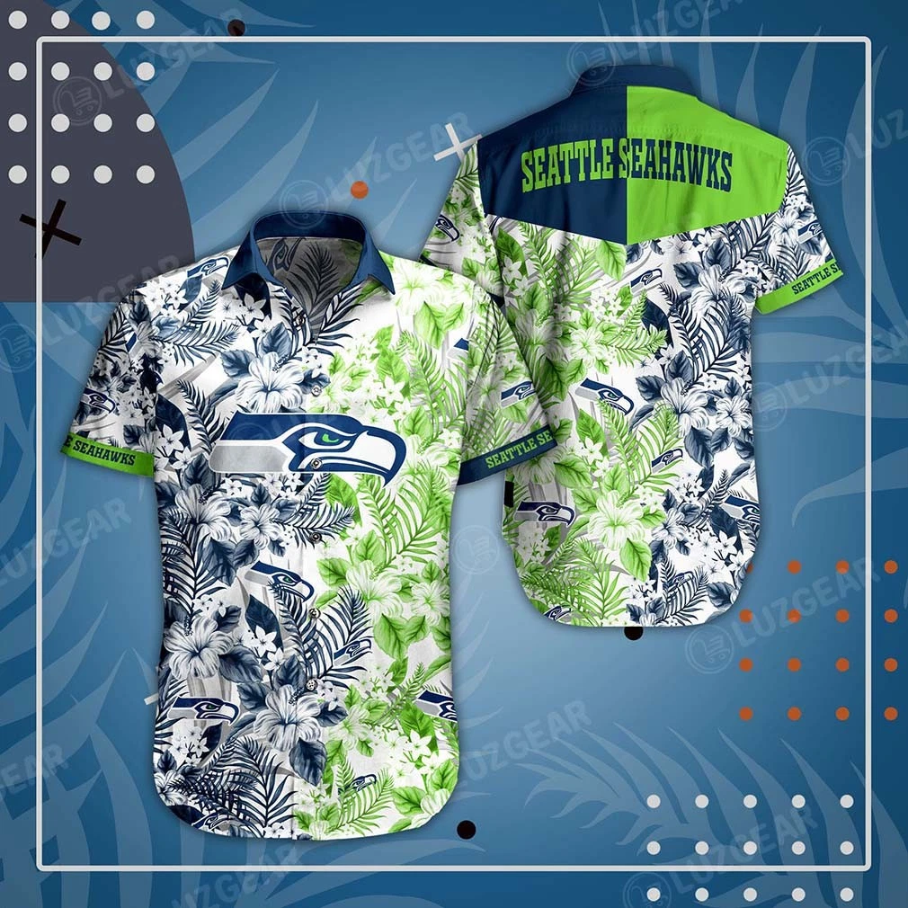 football Seattle Seahawks Tropical Fusion Hawaiian Shirt