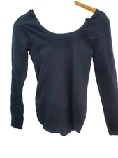Spanx NWT Women’s Scoop Neck Bodysuit New Black Long Sleeve Size Large