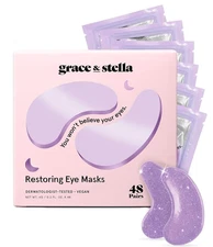 grace & stella Under Eye Patches for Puffy Eyes and Dark Circles (Retinol, 48 Pa