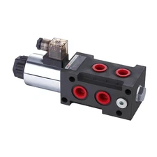 Hydraulic Solenoid Selector Diverter Valve, 6 Port Size SAE-10 SVK-10 (12V DC)