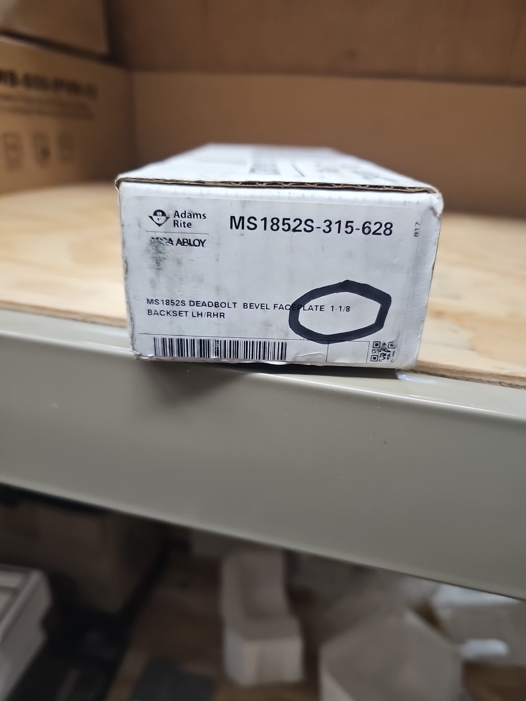 ADAMS RITE MS1852S-315-628 MANUFACTURING CO 1 1/8 B.S. X LH/RHR BEVEL DEADBO#361