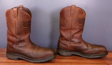 Mens ARIAT Workhog XT Patriot Waterproof Carbon Toe Leather Work Boots 15 D