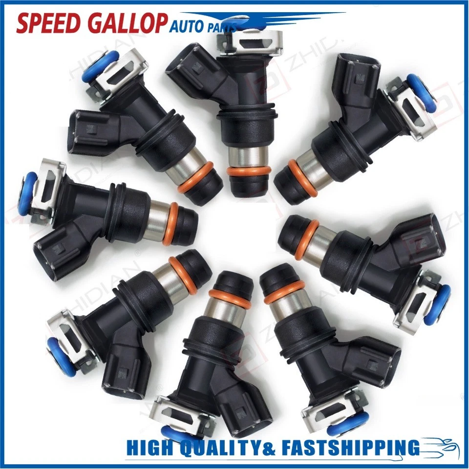 8x Inyector de combustible original 217-1621 para Chevrolet 2004-2010 4,8/5,3-6,2 12580681 Foto 4 de 4