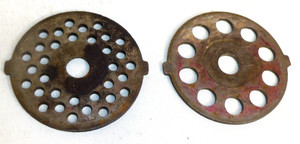 Lot of 3 Vintage Manual Food Meat Grinder Replacement Parts Funnel & 2 pieces