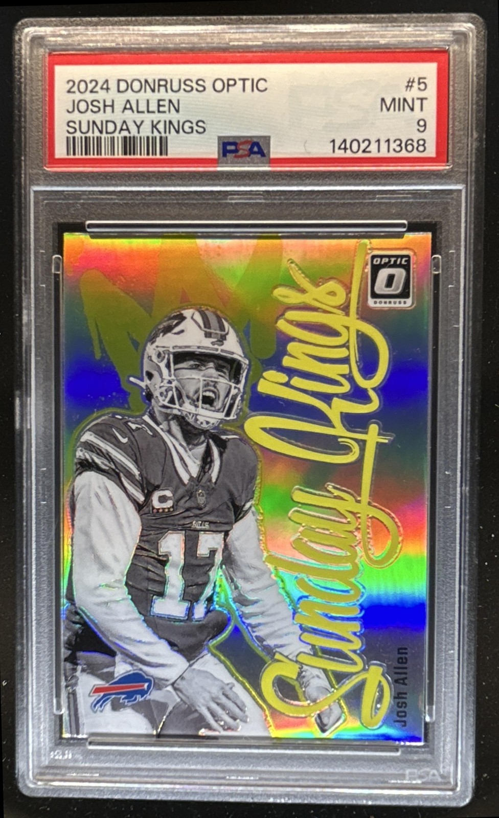 2024 Panini Donruss Optic Josh Allen Sunday Kings #5 Bills PSA 9