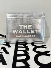 NWT Marc Jacobs THE METALLIC LEATHER MINI COMPACT WALLET