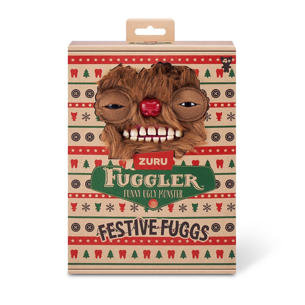 FUGGLER FESTIVE FUGGS REINDEER FUNNY UGLY MONSTER NEW TOY - NO USA