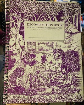 Decomposition Book College Lined Spiral N book Fairy Tale Forest Purple Recycled