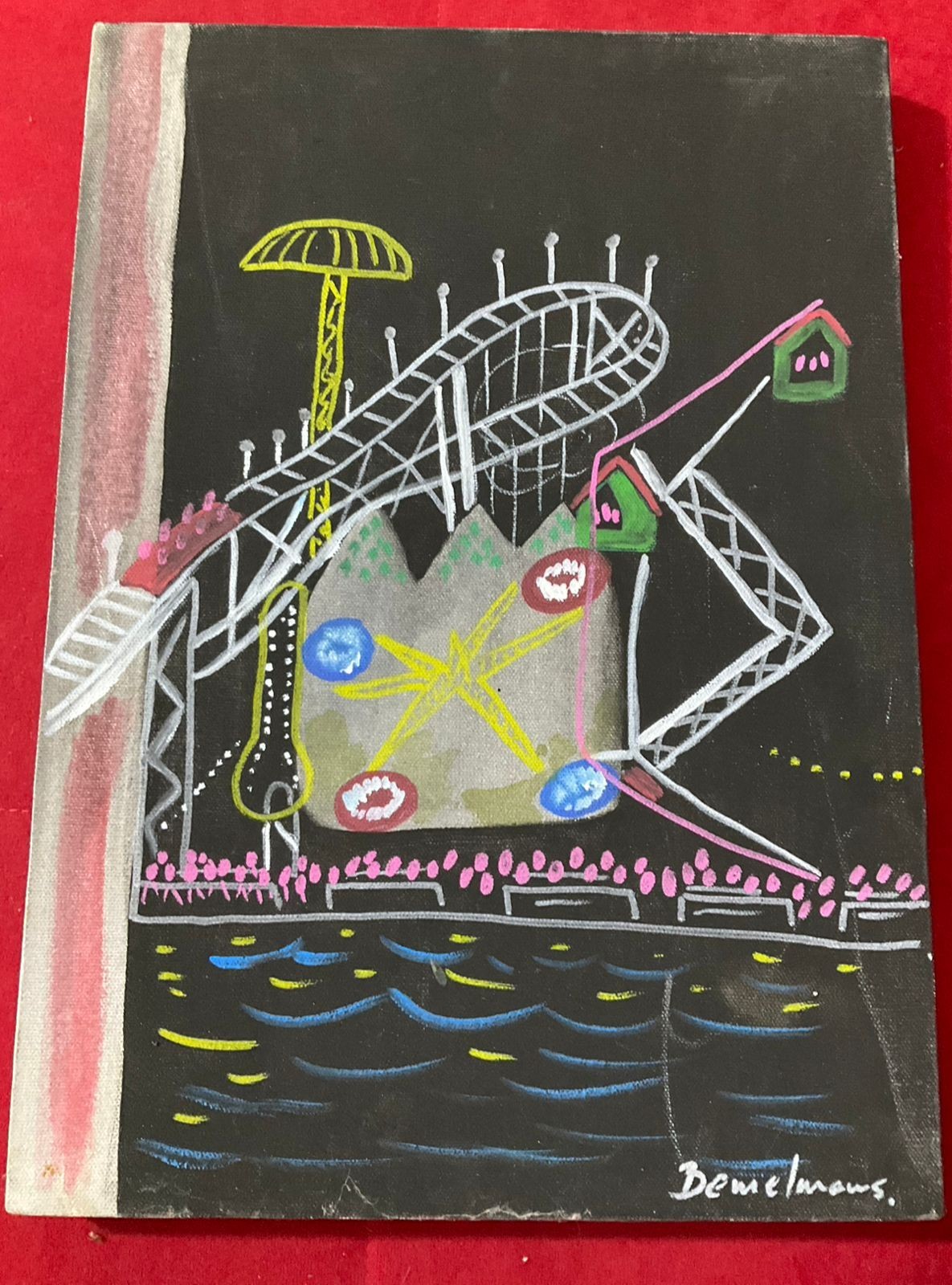 LUDWIG BEMELMANS  painting  oil on canvas signed stamped vintage