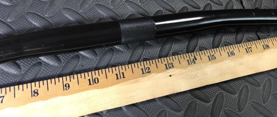 MTB 110S BICICLETA ACERO NEGRO 600 BARRA PLANA MANILLAR 5 GRADOS BARRIDO 22,3mm ABRAZADERA Foto 4 de 4