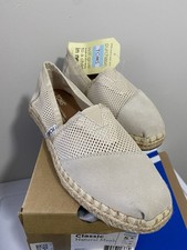 TOMS Women s Beige Mesh Slip-On Flats Round T...