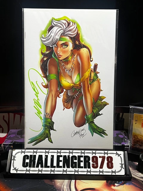 ROGUE Savage Land #5 - E J. Scott Campbell SIGNED w/ COA + Toploader #123