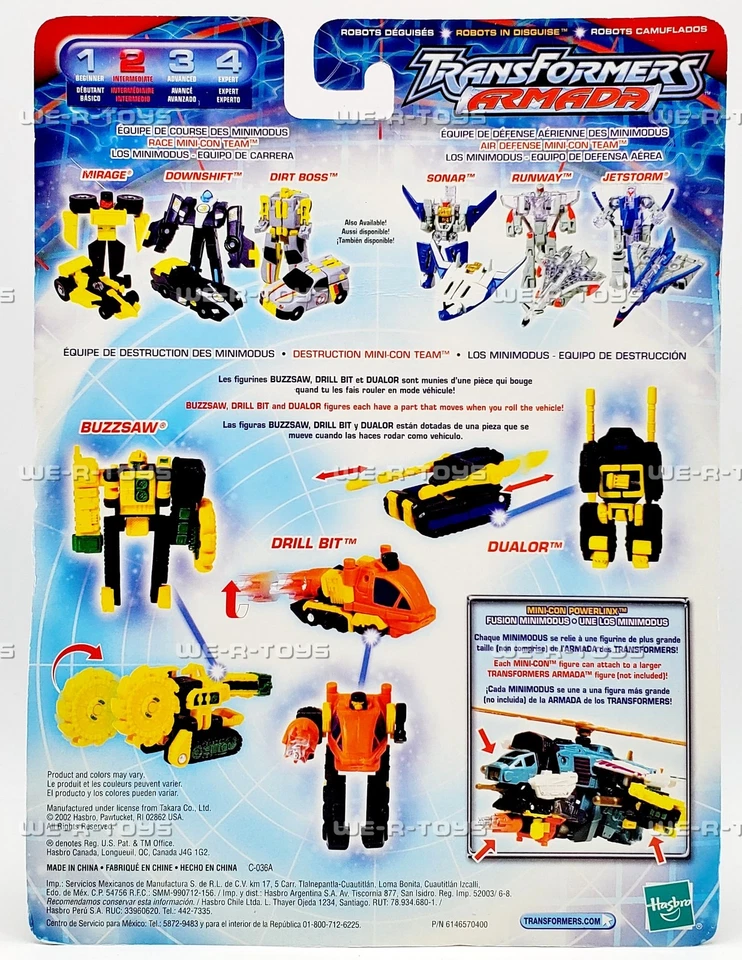 Transformers Armada Buzzsaw Drill Bit Dualor Figure Set 2002 Hasbro 80713 - Image 3 of 4