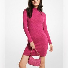 New Michael Kors Fuchsia Long Sleeve Dress size XS