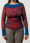 Save The Queen Mesh Womens vintage Italy Boho Top crazy print y2k Size M