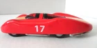 Vintage Schylling Pull-Back Racing Car #17 – Red Italian Streamliner Tin Toy