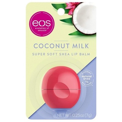 Eos Visibly Soft Lip Balm Sphere Coconut Milk 0.25Oz Each