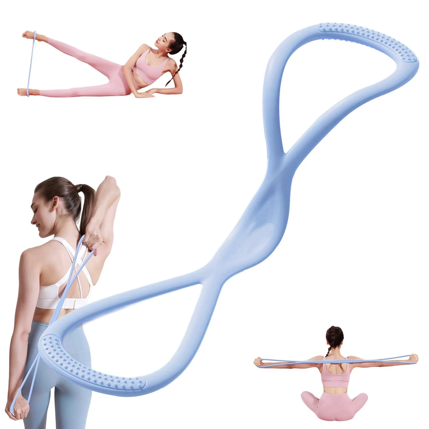 Resistance Bands, Figure 8 Exercise Bands for Women Men, Arm Back Elastic Rop...