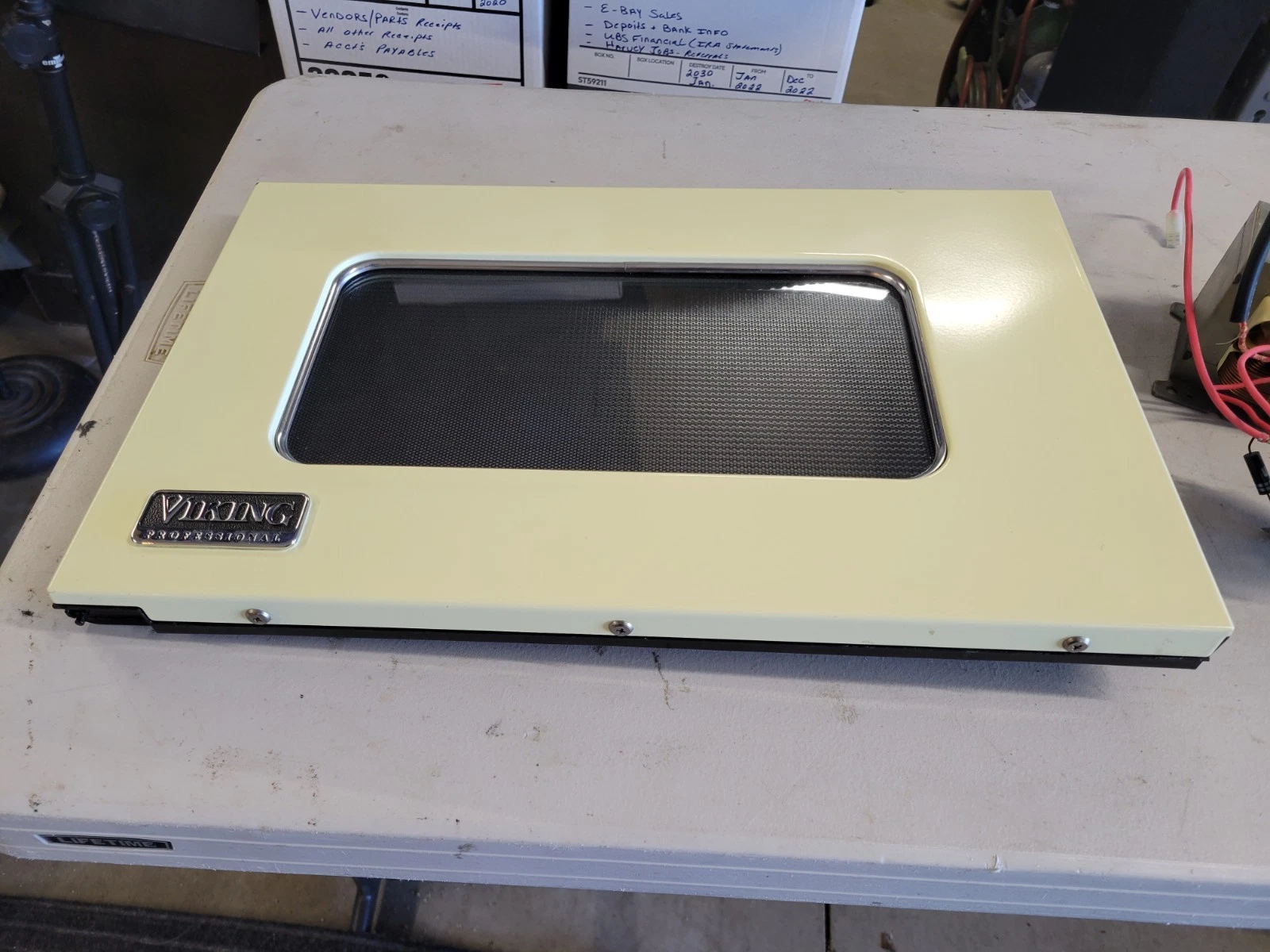 Viking Professional VMOS200 Microwave Door Yellow Used Good Condition