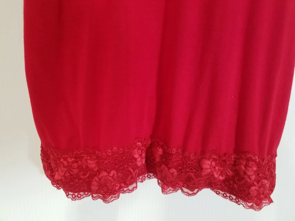 Lane Bryant Cami Camisole Sz 18 20 Red Lace Spaghetti Straps 3798 - Image 4 of 4