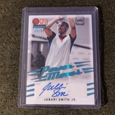 Leaf Pro Set Power Jabari Smith Jr. Rookie Autograph Platinum Foil 55 /99 BA-JS1